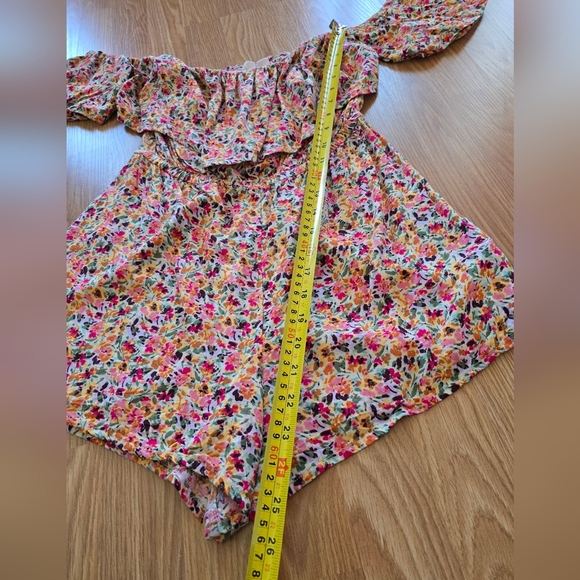 Roxy ANOTHER DAY Off-the-shoulder Romper Size Medium 100% Viscose - Picture 6 of 12